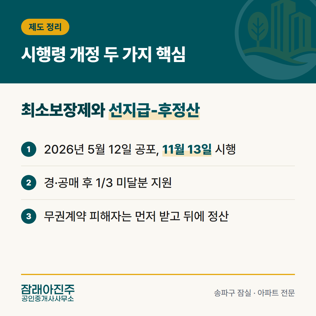 시행령 개정 두 가지 핵심