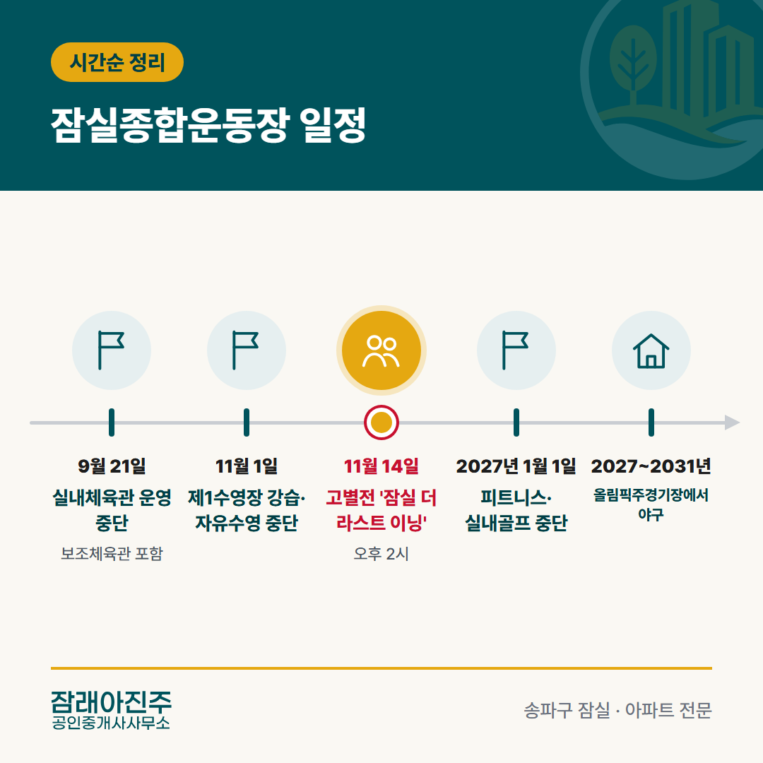 잠실종합운동장 일정