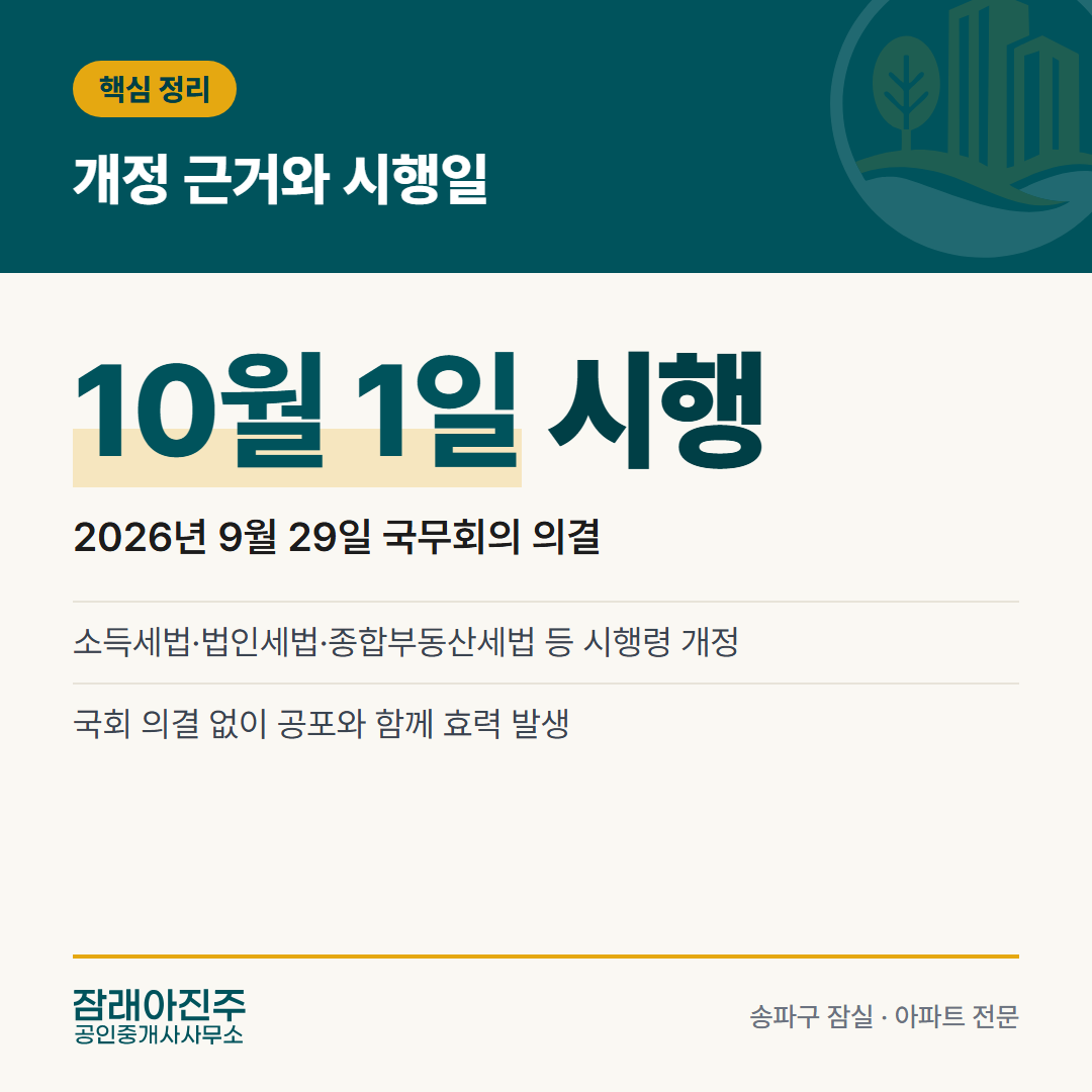 개정 근거와 시행일